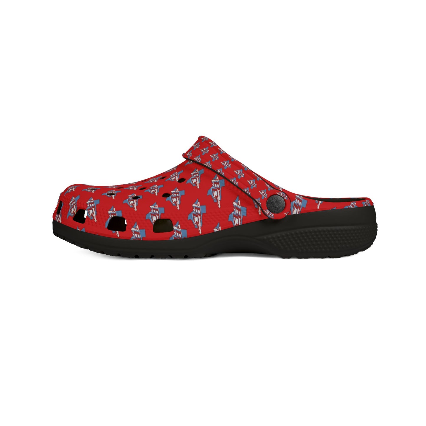 Red BC — All-Over Print Comfortable Slip-On Shoes