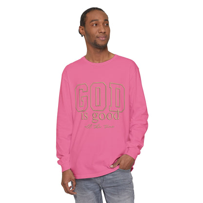 God Is Good Long Sleeve Tee — Faith-Based Inspirational Shirt