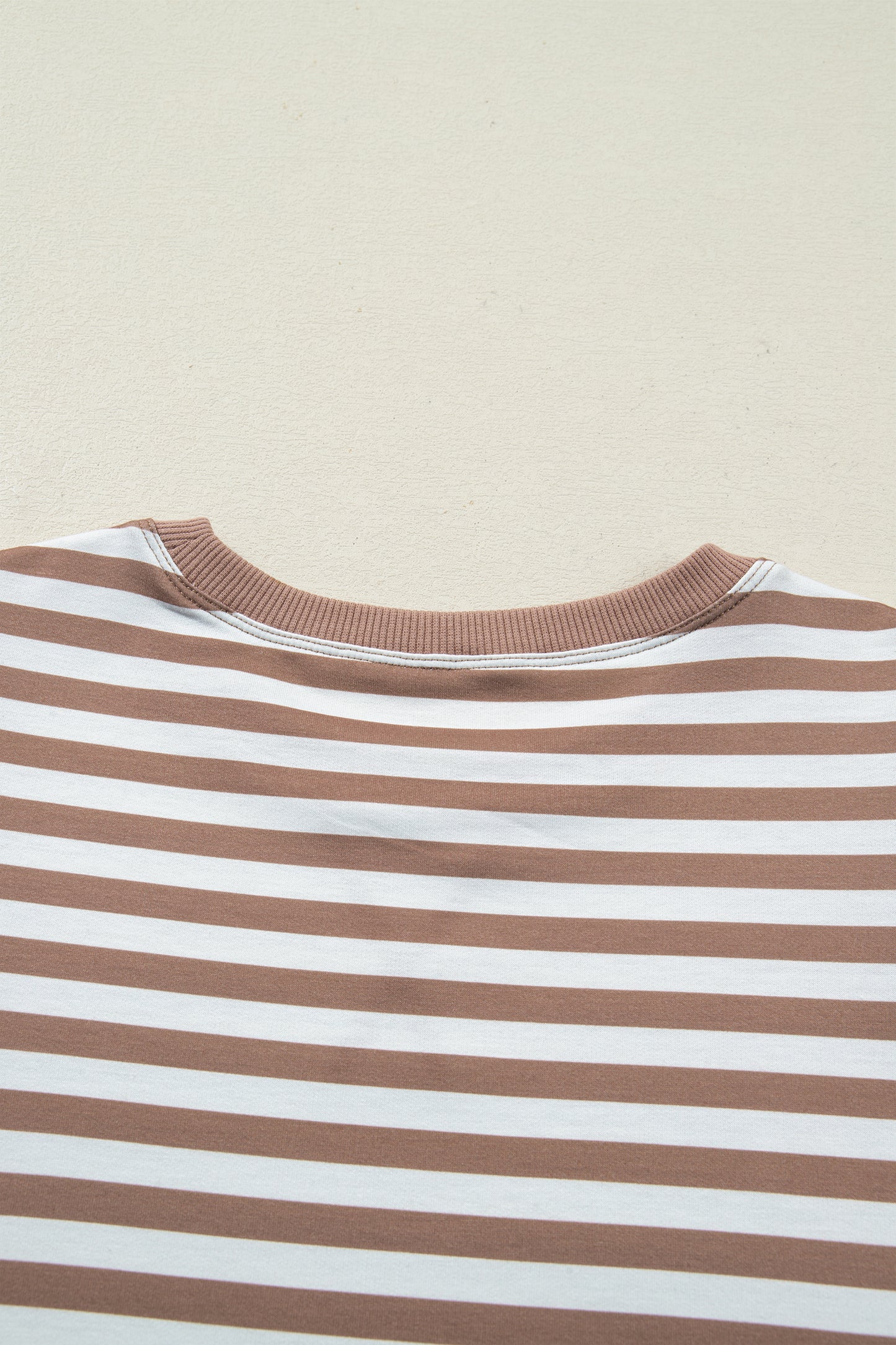 Orange Stripe Short Bubble Sleeve T Shirt