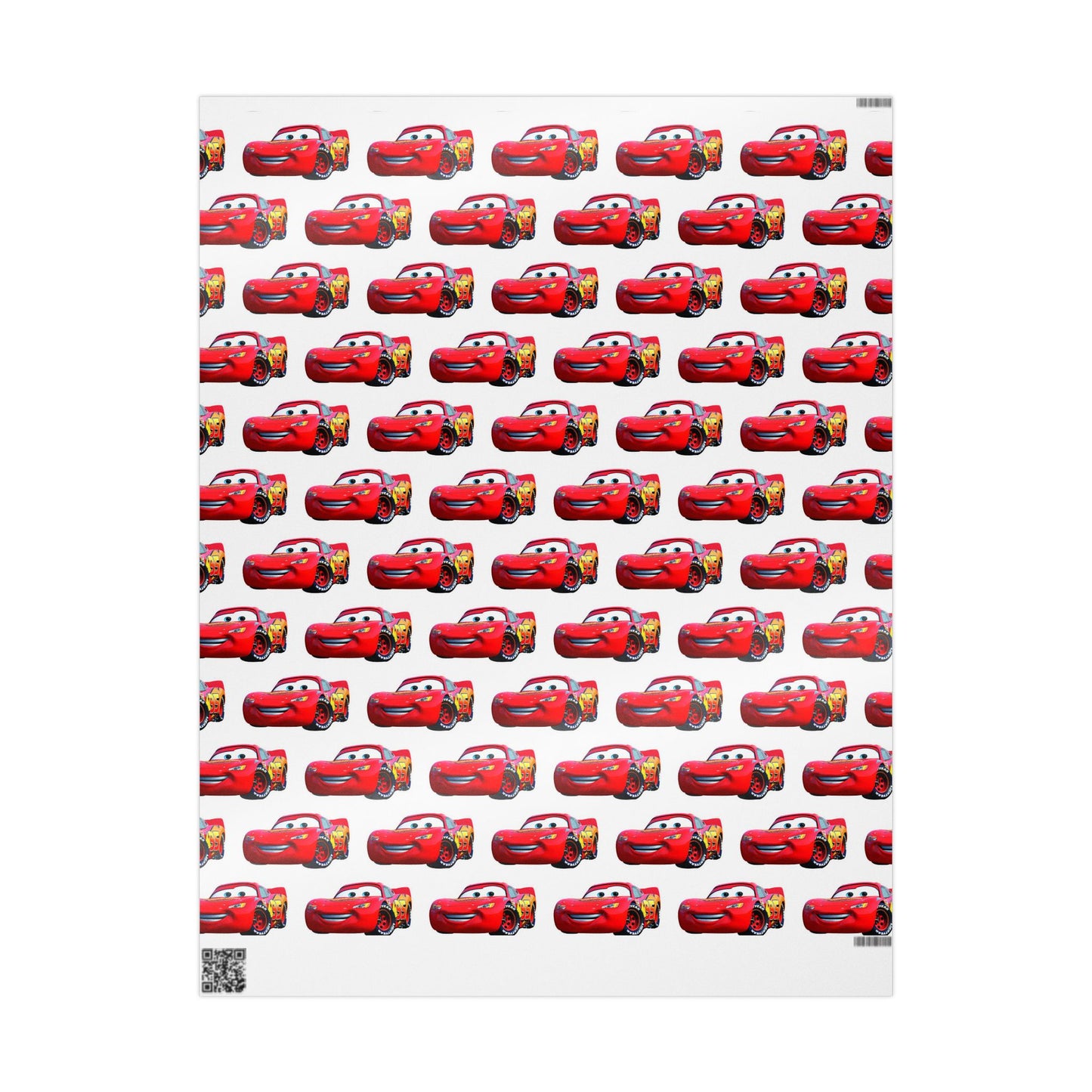 Kids Lightning Car Wrapping Paper – Red Race Car Gift Wrap for Boys’ Birthdays & Parties