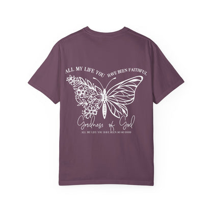 Faith Butterfly T-Shirt — 'All My Life You Have Been Faithful' Christian Graphic Tee
