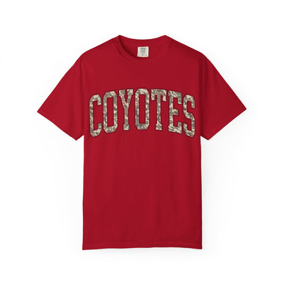 Coyotes Camo Arch T-Shirt — Vintage Lettering Tee