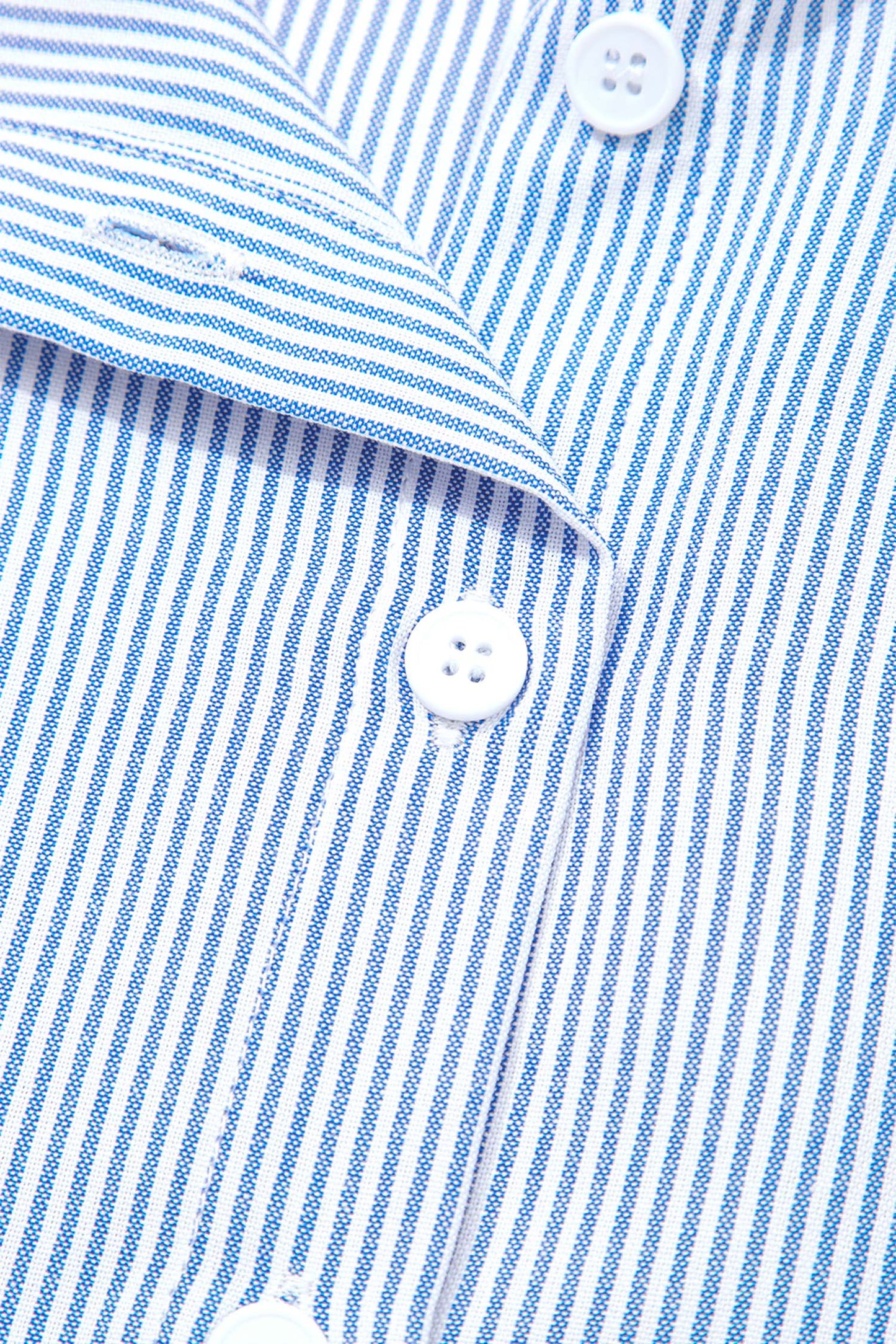 Sky Blue Stripe Contrasted Varsity Stripe Leopard Patchwork Button Down Shirt