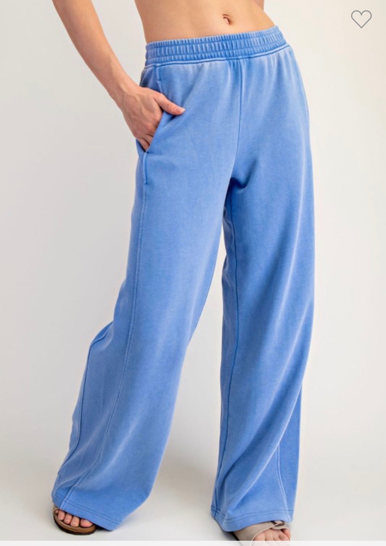 Wide Leg Mineral Wash Pants