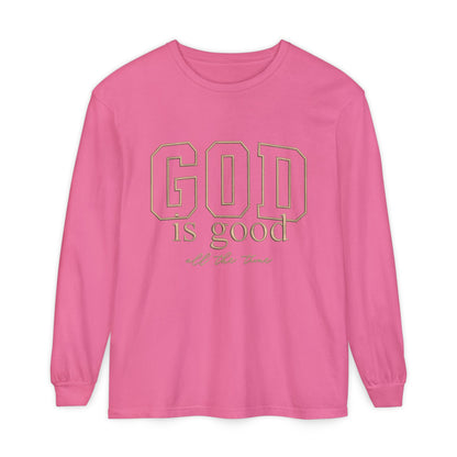 God Is Good Long Sleeve Tee — Faith-Based Inspirational Shirt