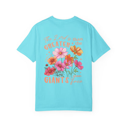 Floral 'Greater Than the Giants' T-Shirt