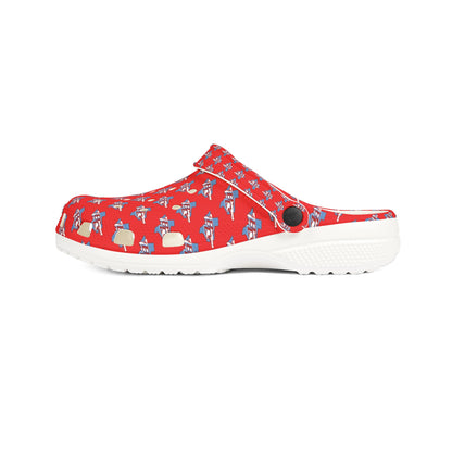 Red BC — All-Over Print Comfortable Slip-On Shoes