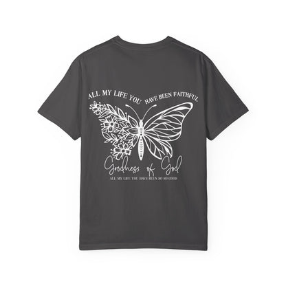 Faith Butterfly T-Shirt — 'All My Life You Have Been Faithful' Christian Graphic Tee