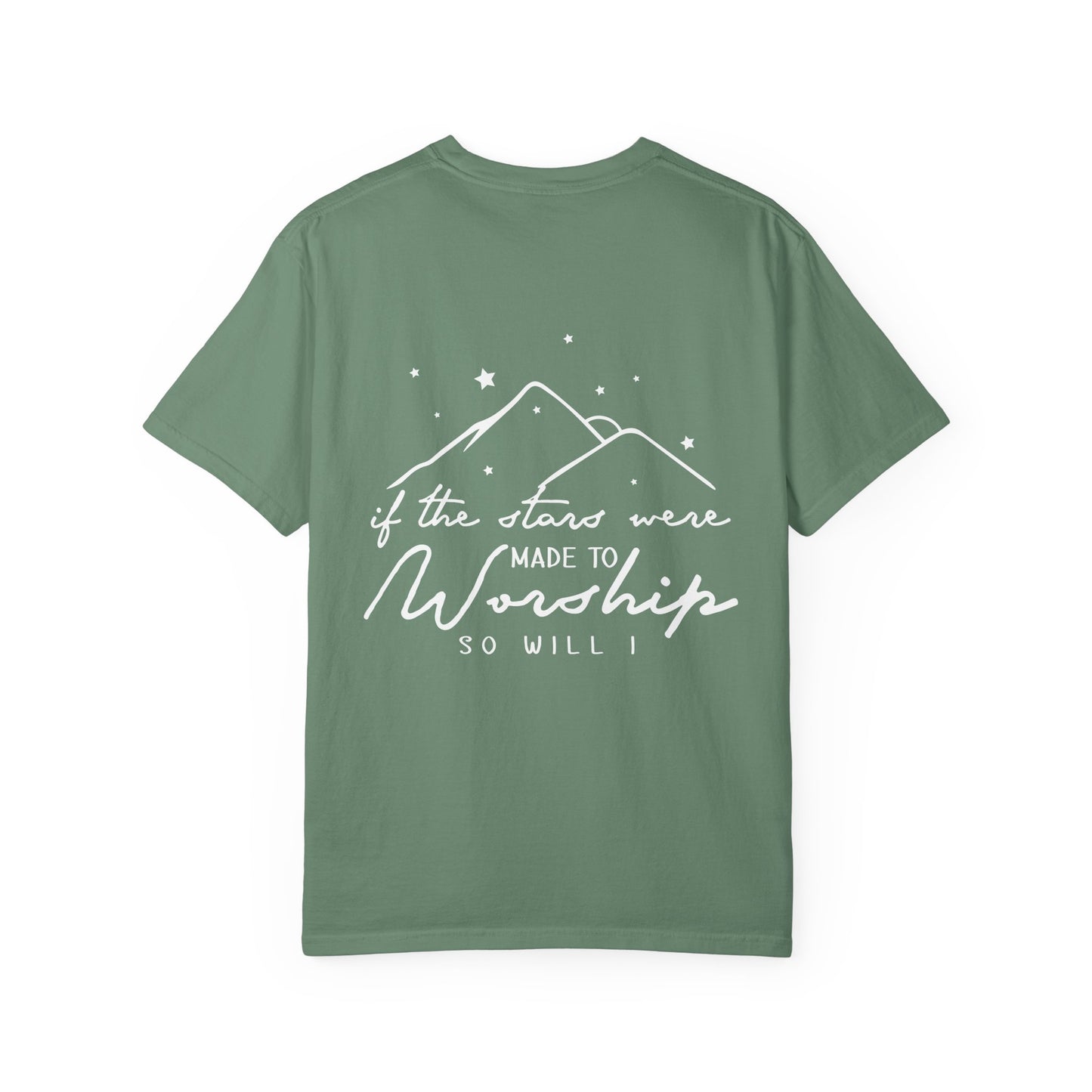 Worship Mountains T-Shirt — “If the Stars Were Made to Worship” Christian Tee