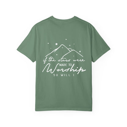 Worship Mountains T-Shirt — “If the Stars Were Made to Worship” Christian Tee