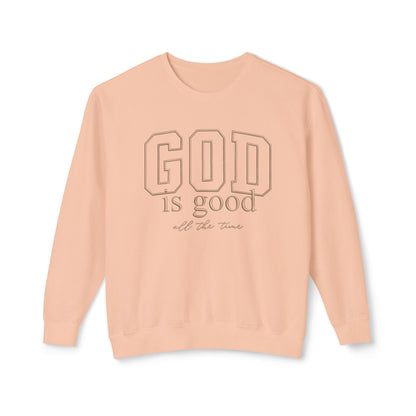 God Is Good Crewneck Sweatshirt — Faith-Based Inspirational Pullover
