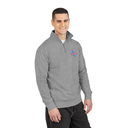 Texas Flag Patch Embroidered Fleece Pullover