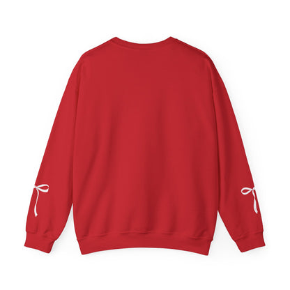 Minimal White Crewneck Sweatshirt – Subtle Script Design