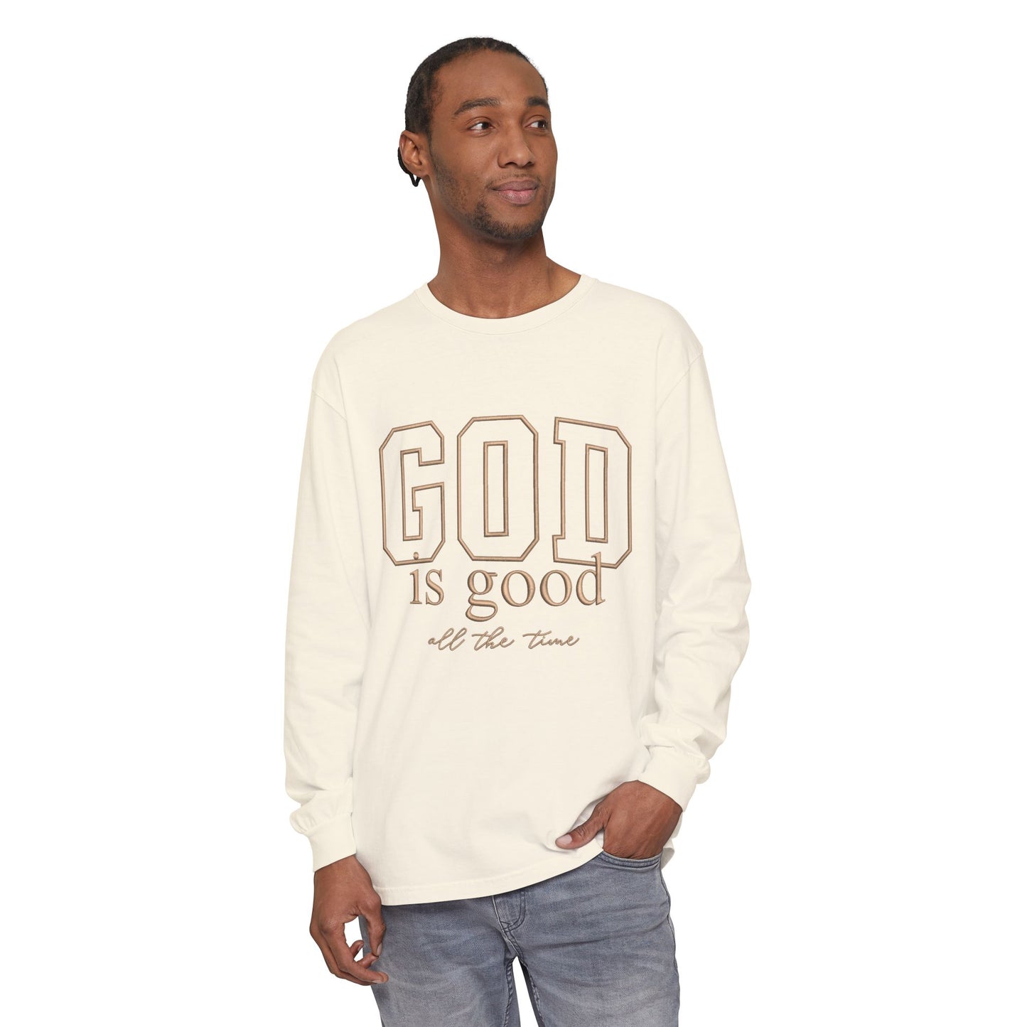 God Is Good Long Sleeve Tee — Faith-Based Inspirational Shirt