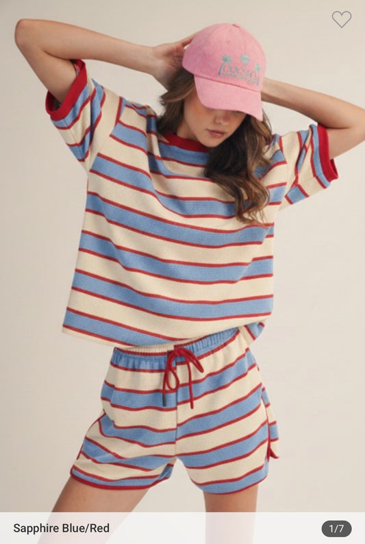 Striped Short Set