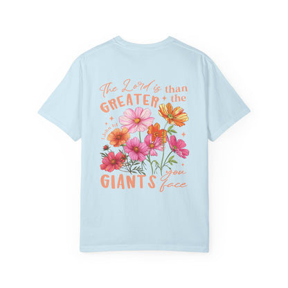 Floral 'Greater Than the Giants' T-Shirt