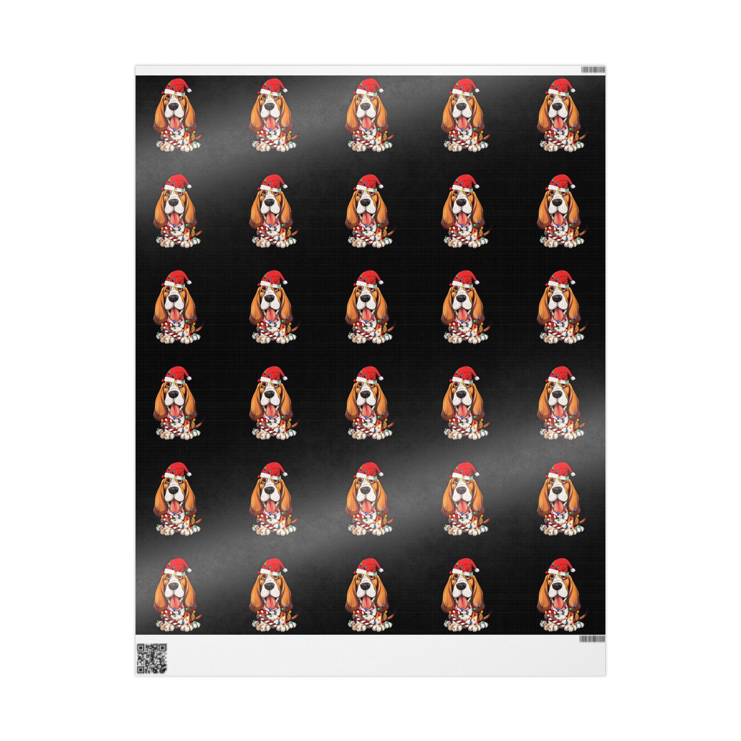 Basset Hound Santa Wrapping Paper - Cute Dog Christmas Gift Wrap
