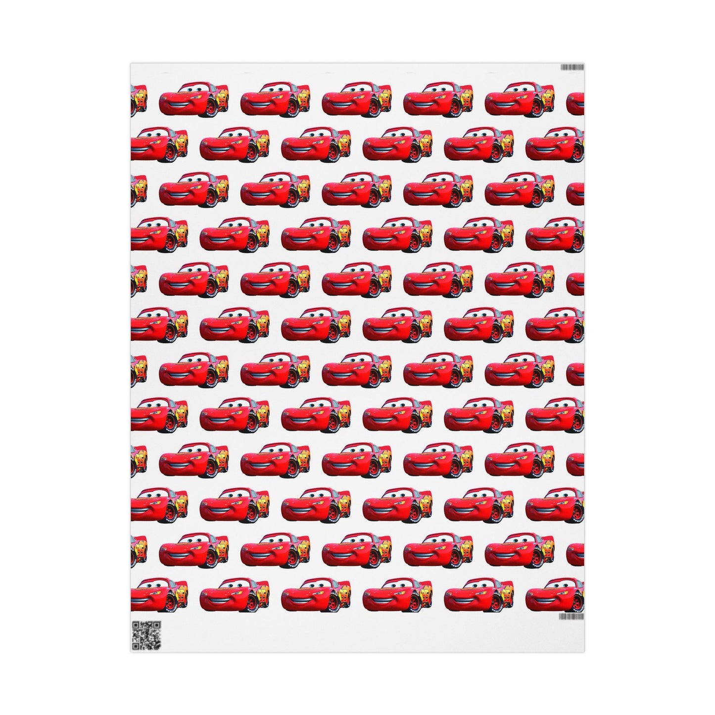 Kids Lightning Car Wrapping Paper – Red Race Car Gift Wrap for Boys’ Birthdays & Parties