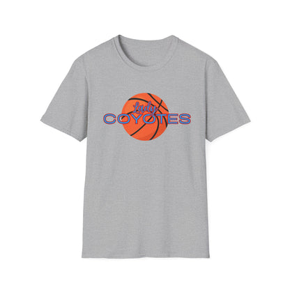 Coyotes Basketball T-Shirt – Orange Basketball Logo Tee
