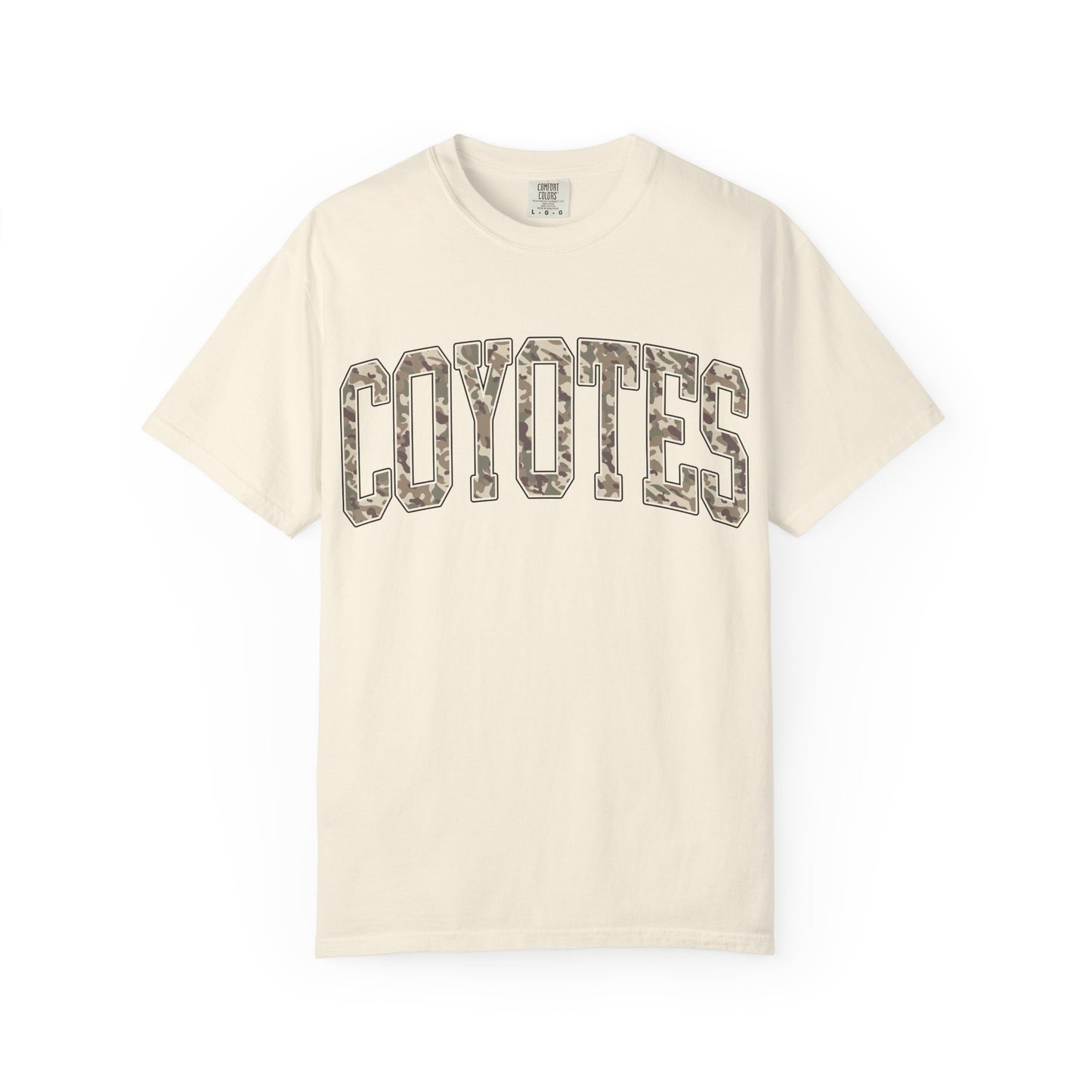 Coyotes Camo Arch T-Shirt — Vintage Lettering Tee