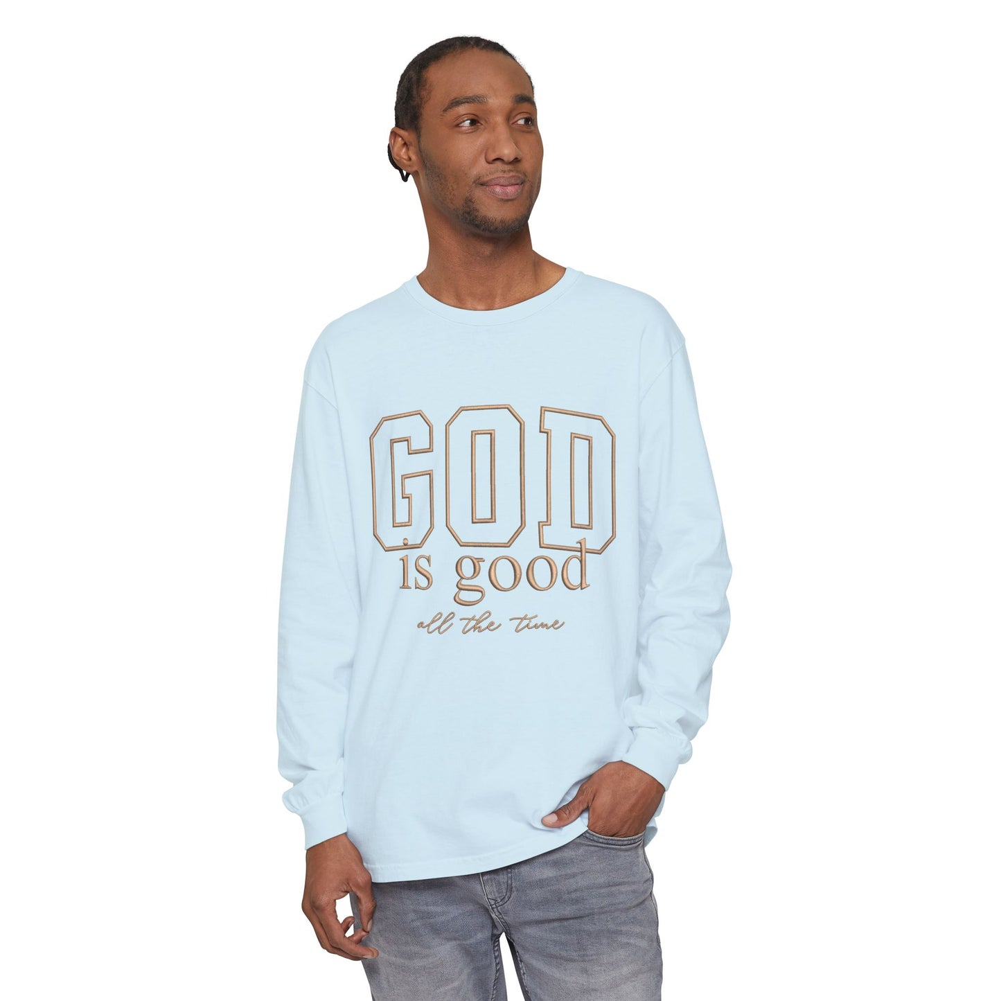 God Is Good Long Sleeve Tee — Faith-Based Inspirational Shirt