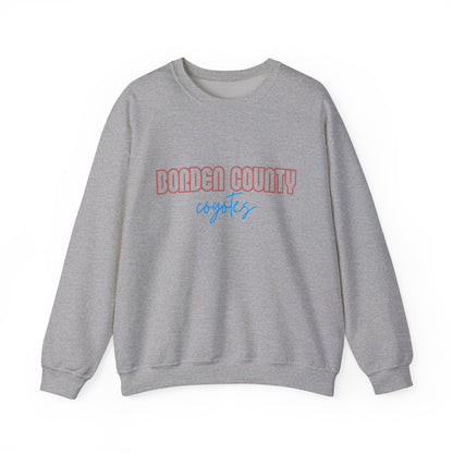 Borden County Coyotes Sweatshirt - Retro Pastel Crewneck