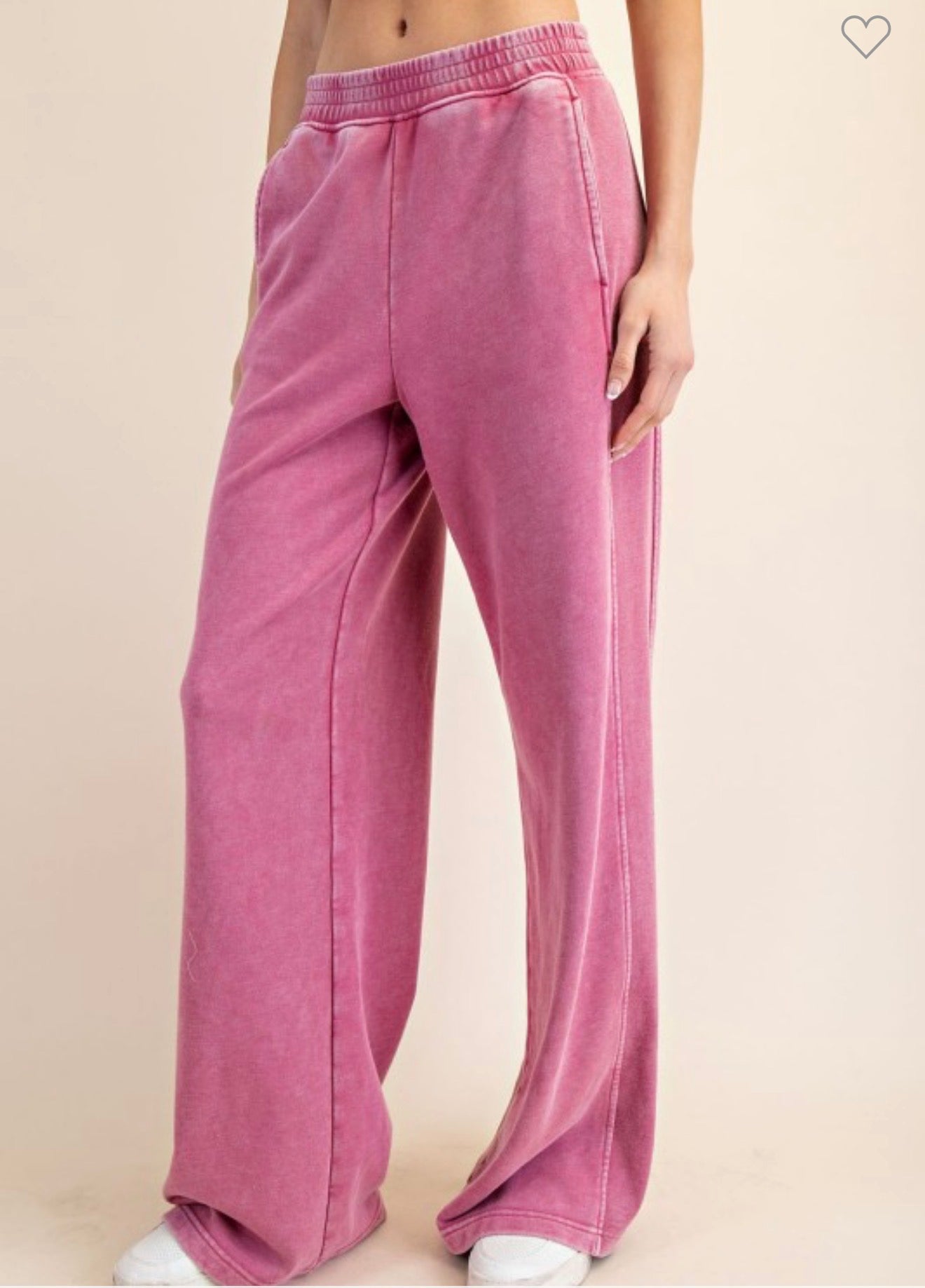 Wide Leg Mineral Wash Pants