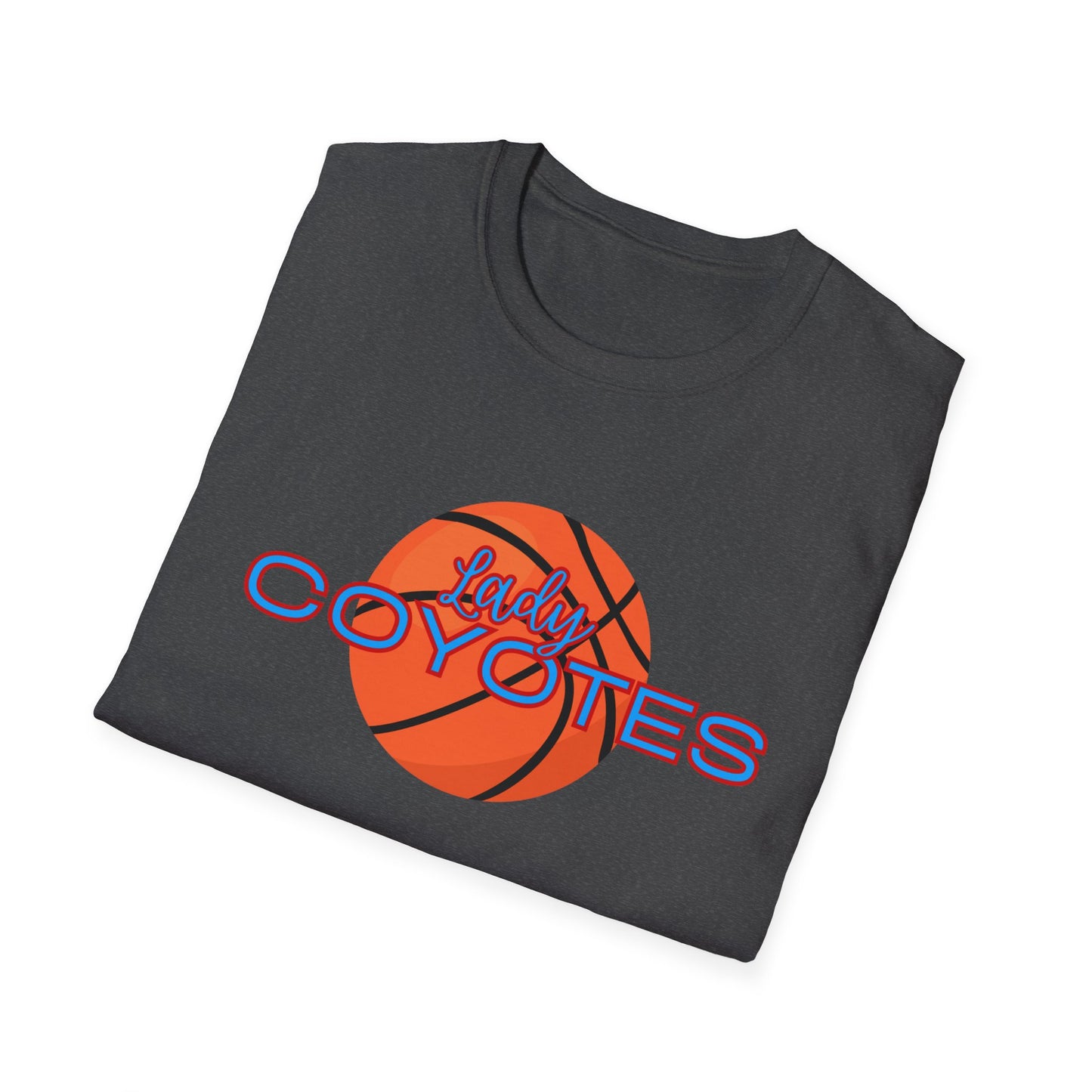 Coyotes Basketball T-Shirt – Orange Basketball Logo Tee