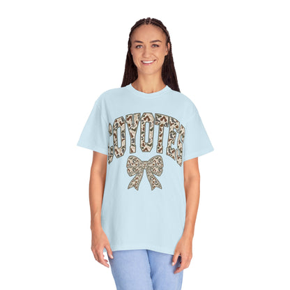 Coyotes Camo Print T-Shirt with Bow — Cute Animal Print Team Tee