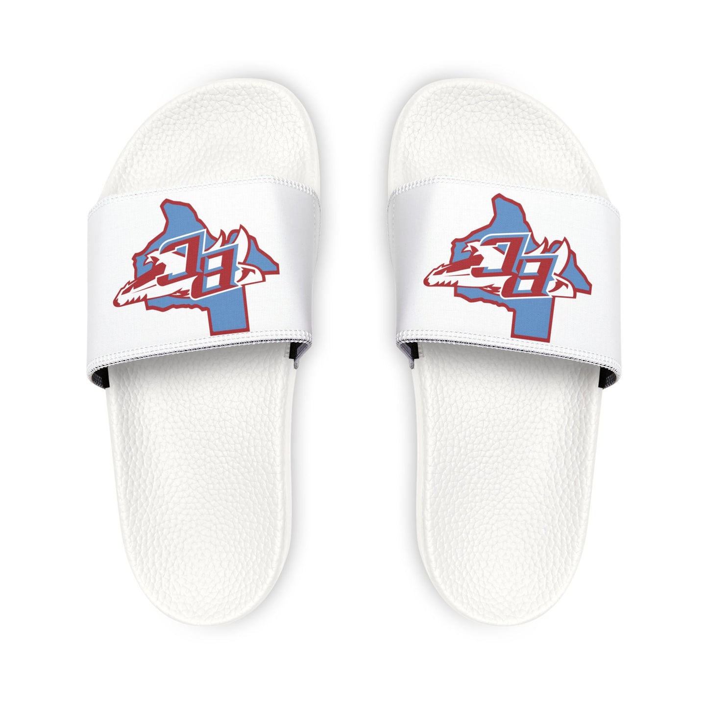 Youth Slide Sandals with Removable Strap — Custom Team Logo "24" Design