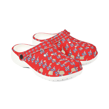 Red BC — All-Over Print Comfortable Slip-On Shoes