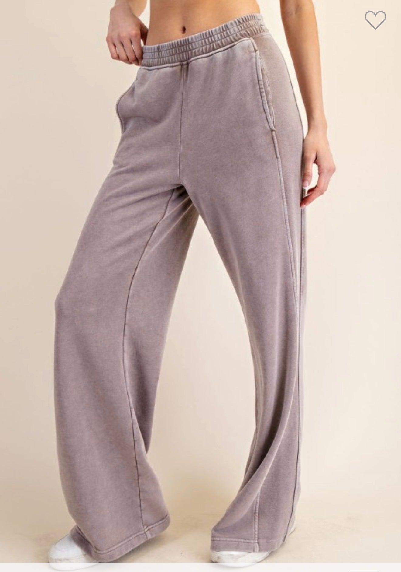 Wide Leg Mineral Wash Pants