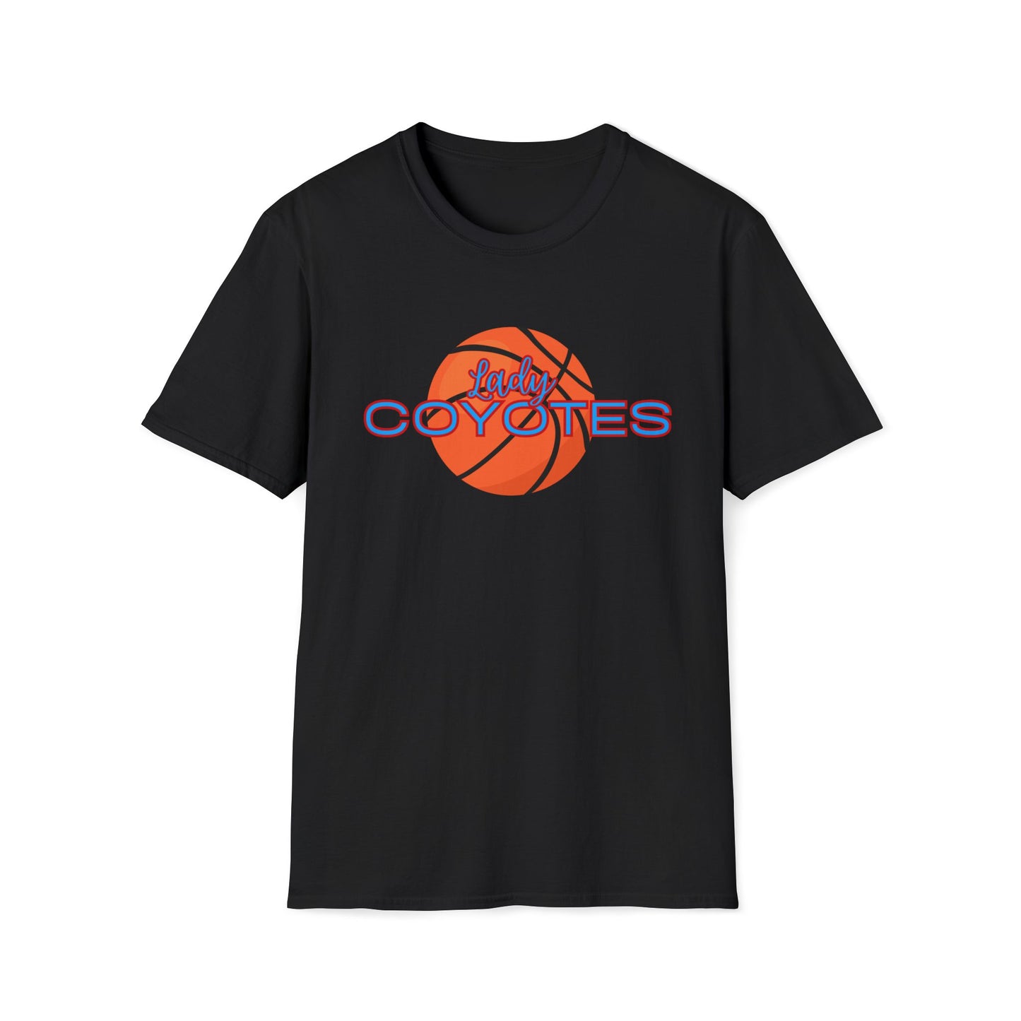Coyotes Basketball T-Shirt – Orange Basketball Logo Tee
