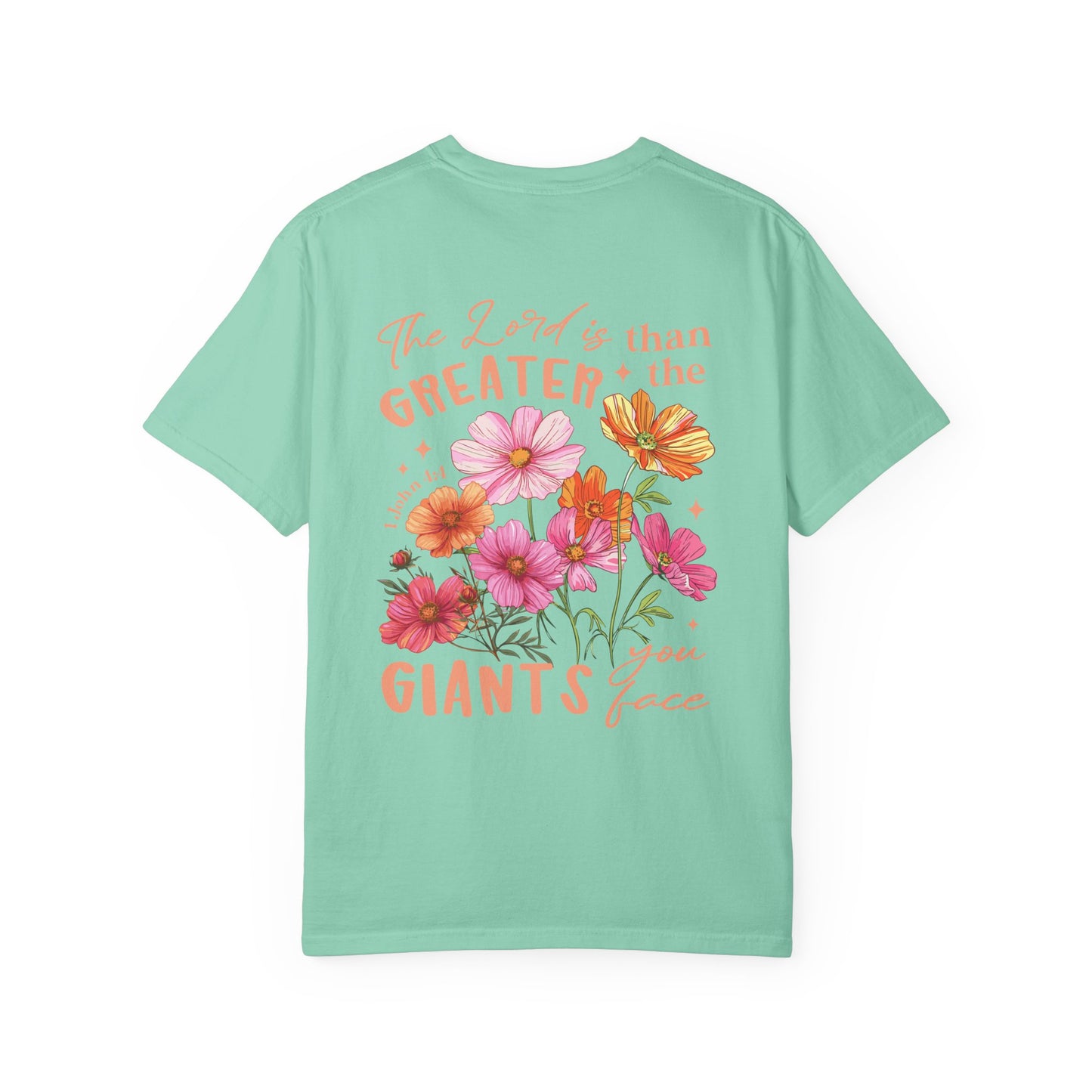 Floral 'Greater Than the Giants' T-Shirt