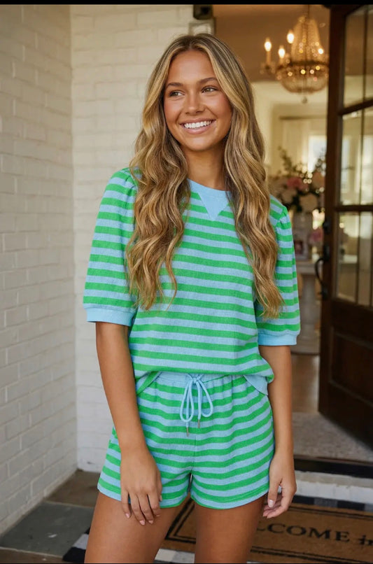 Striped Short Set