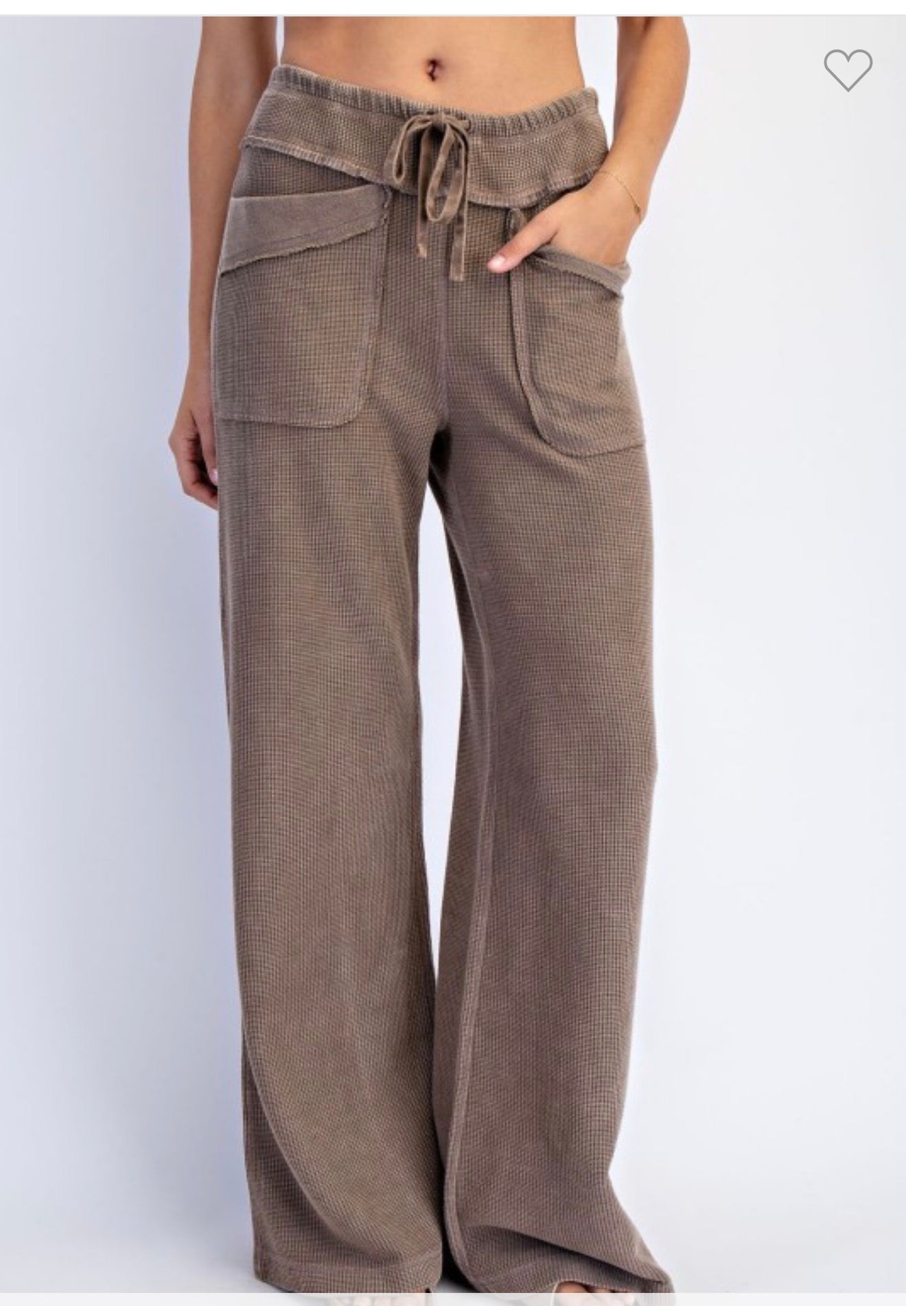 Mineral Wash Ribbed Pants