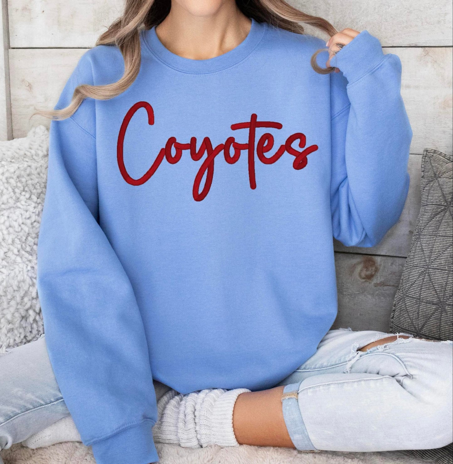 2X-4X custom embroidered sweater
