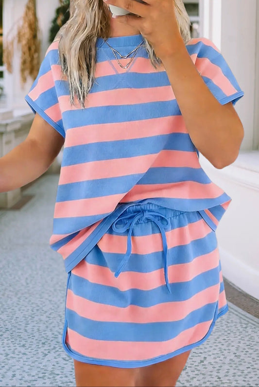 Striped Skirt Set
